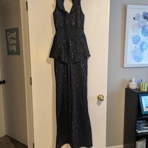 Weissman Black Sequin Dance Costume